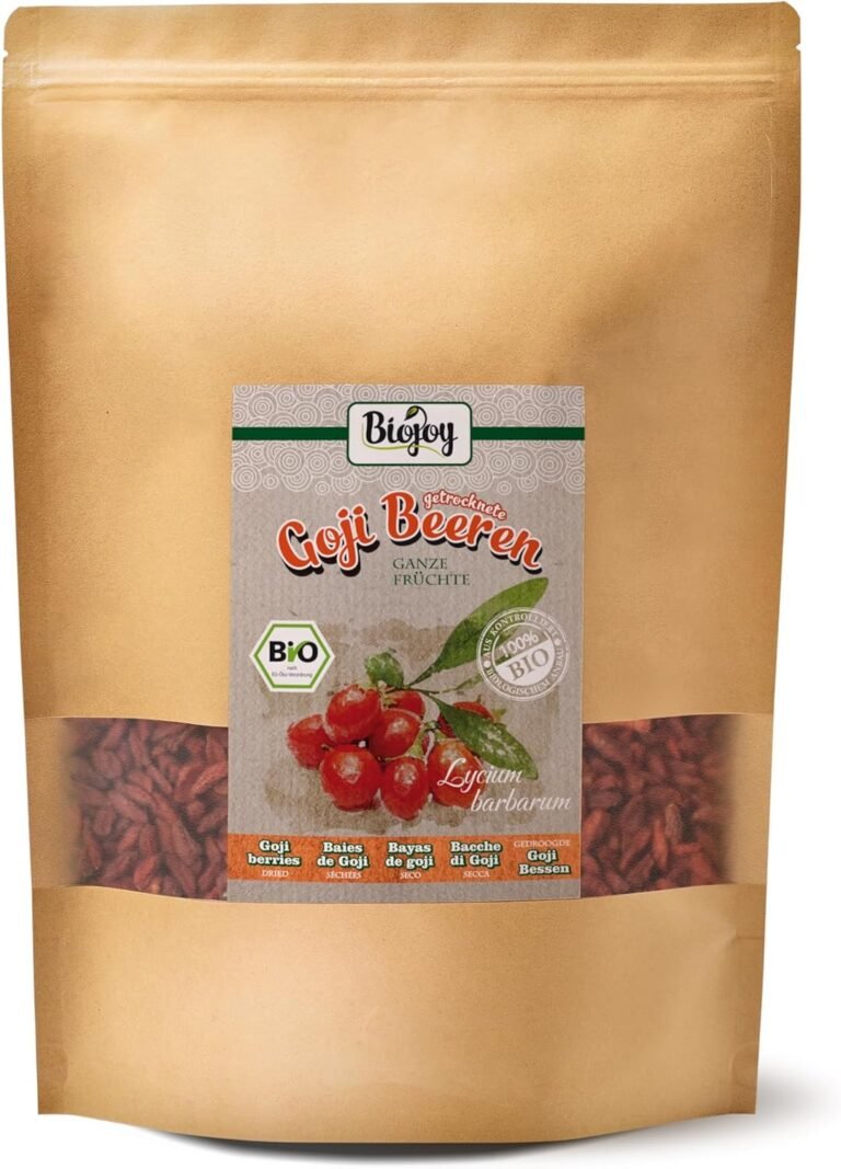 Biojoy Bayas de Goji deshidratadas Ecológicas (1 kg), sin azúcares añadidos y sin azufre